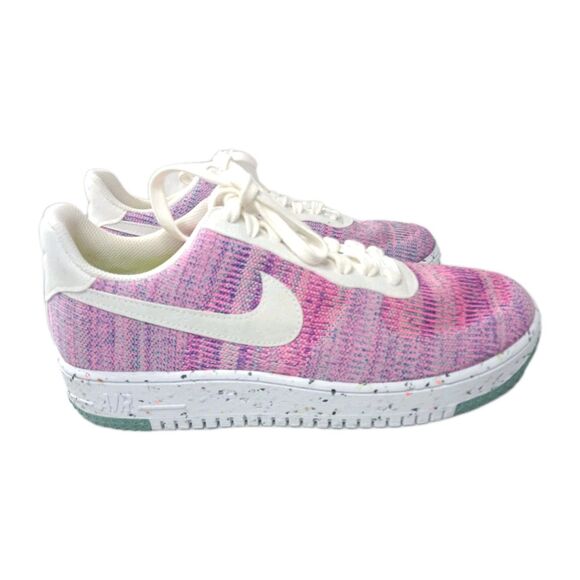 Nike Air Force 1 Low Crater Flyknit Shoes Women's Size 10.5 Fuchsia Glow - Picture 3 of 9